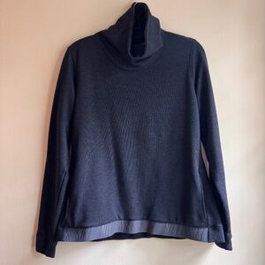 Nike Dri-fit Funnel Cowl Neck Pullover Sweatshirt Womens Large Blue Athletic